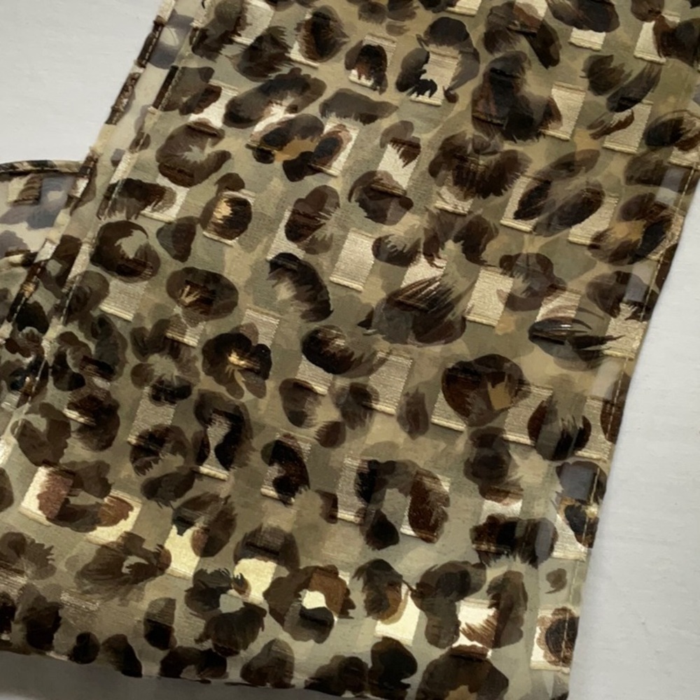 Vintage Leopard Print Scarf Narrow - Picture 2 of 8